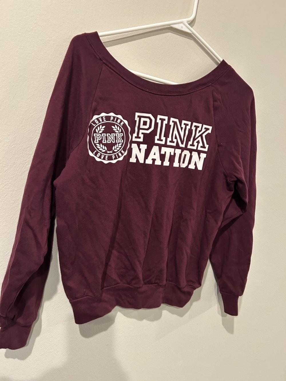 Victoria's Secret PINK Pullover Sweatshirt - Deep Berry